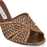 Mules crystal lover in marrone Aquazzura - donna 