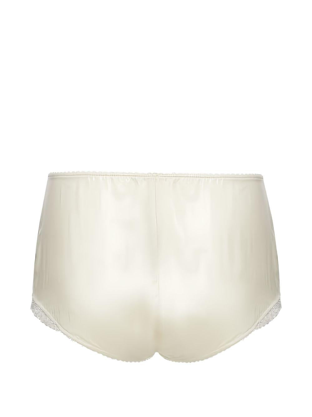 Shorts satinati con pizzo in beige Magda butrym - donna 