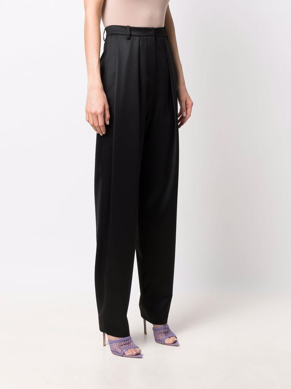 Pantaloni affusolati a vita alta in nero Magda Butrym - donna 