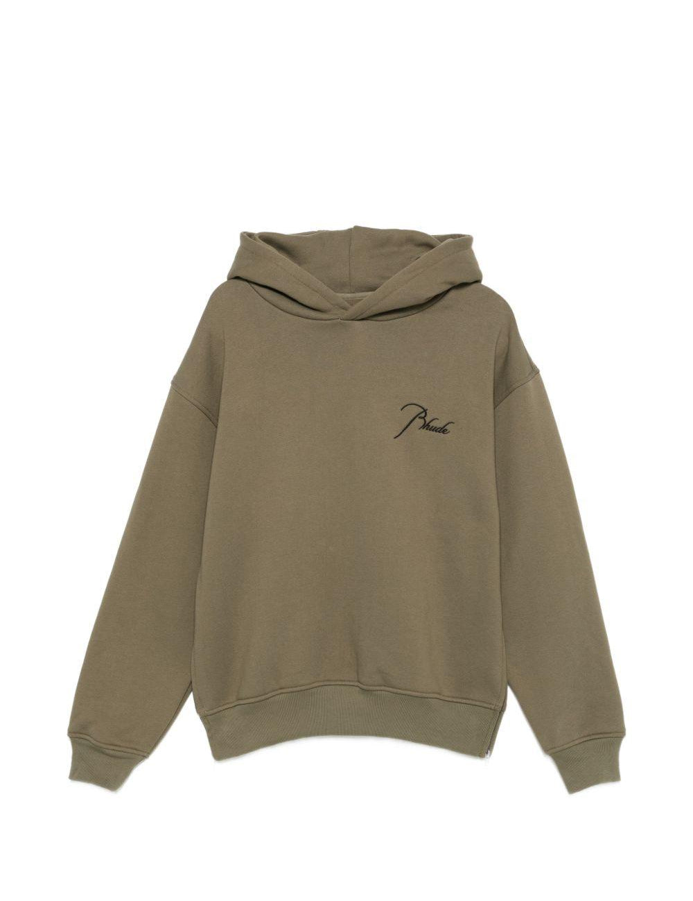 Felpa con cappuccio in verde Rhude - uomo 