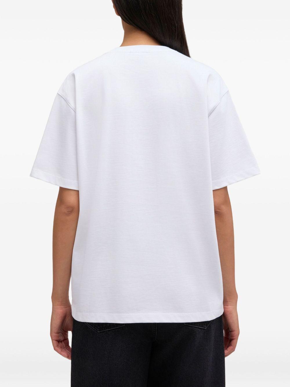T-shirt con grafica in bianco Ganni - donna 