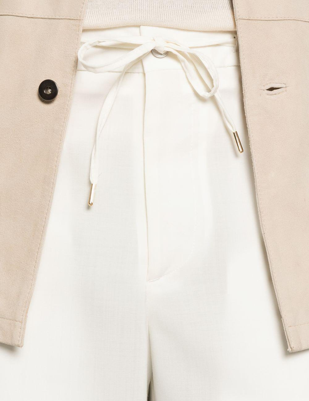Pantaloni corti con coulisse in vita in bianco Briglia 1949 - uomo 