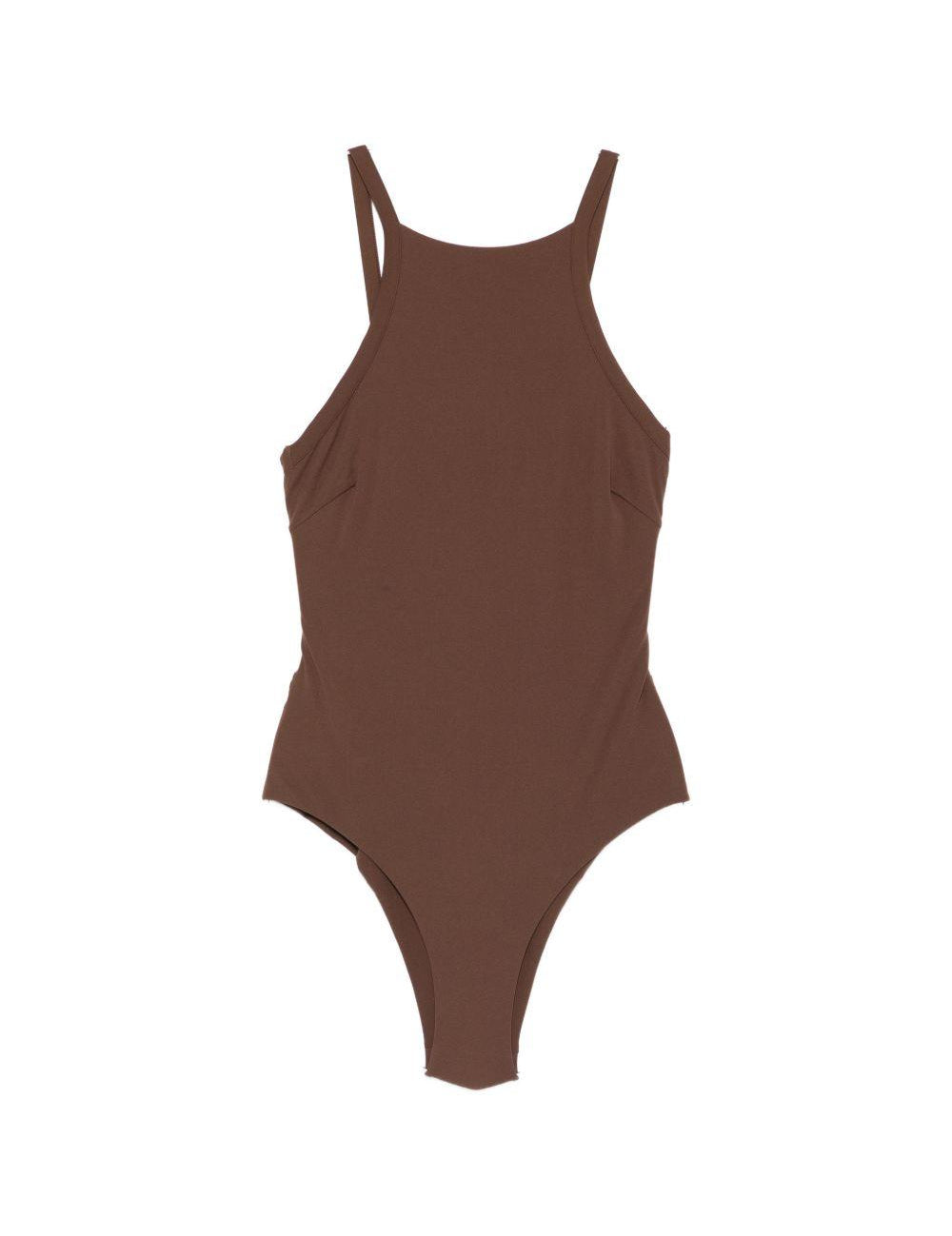 Costume da bagno con dettagli applicati in marrone Blazé milano - donna 