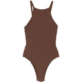 Costume da bagno con dettagli applicati in marrone Blazé milano - donna 