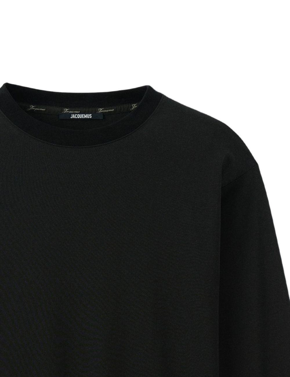 T-shirt Rond Carré a maniche lunghe in nero Jacquemus - uomo 