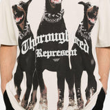 T-shirt Thoroughbred in bianco Represent - uomo 