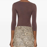 Body tokio con scollo ampio in marrone Wolford - donna 