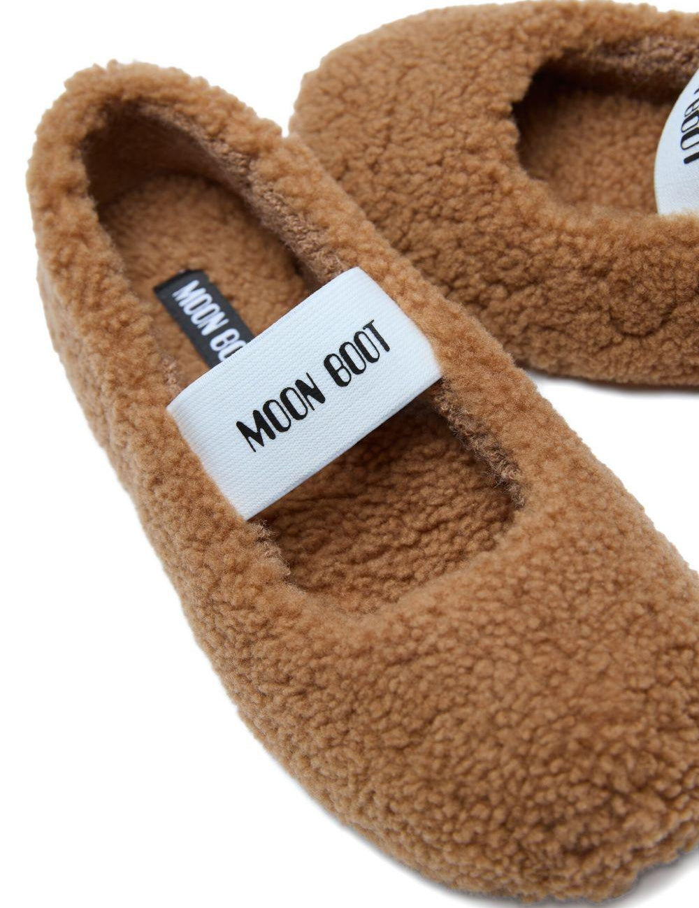Ballerine in shearling in marrone Moon boot - donna 