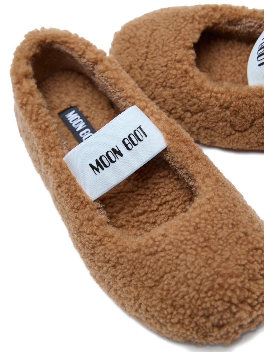 Ballerine in shearling in marrone Moon boot - donna 