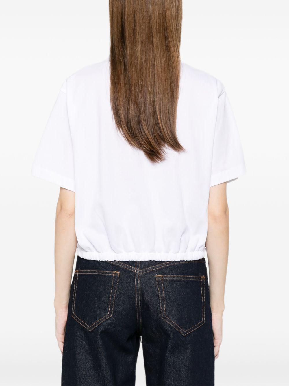 Polo con coulisse in bianco Moncler - donna 