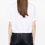 Polo con coulisse in bianco Moncler - donna 