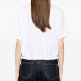 Polo con coulisse in bianco Moncler - donna 
