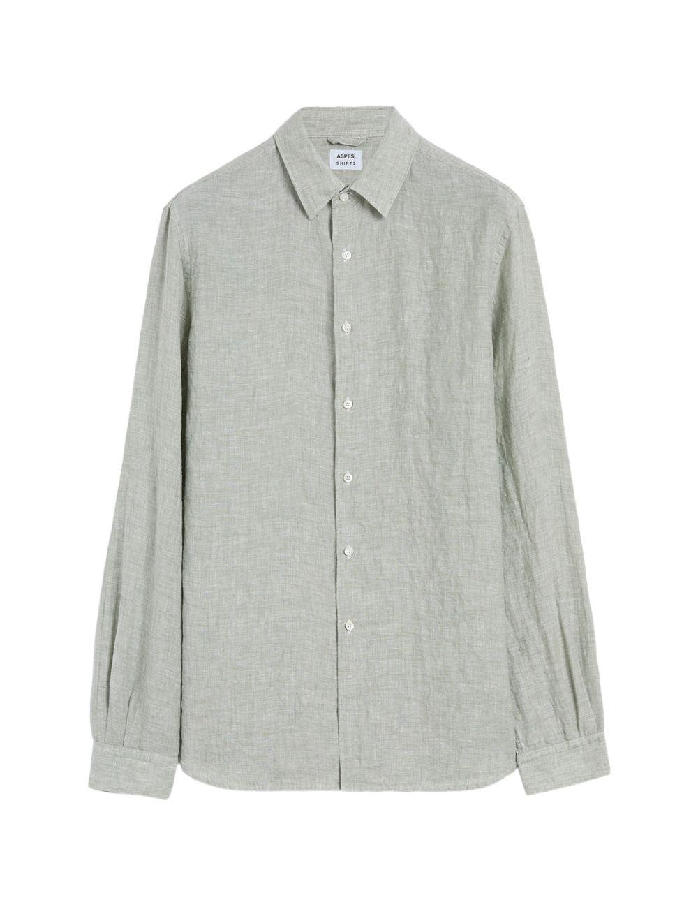 Camicia con bottoni in verde Aspesi - uomo 