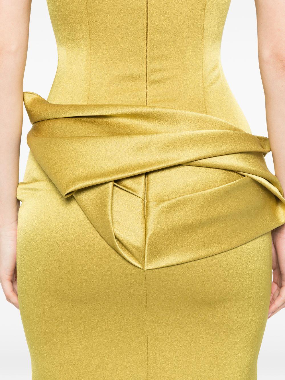 Abito midi avvitato in giallo Alex Perry - donna 