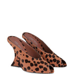 Mules con stampa nimalier Nina in marrone Paris Texas - donna 