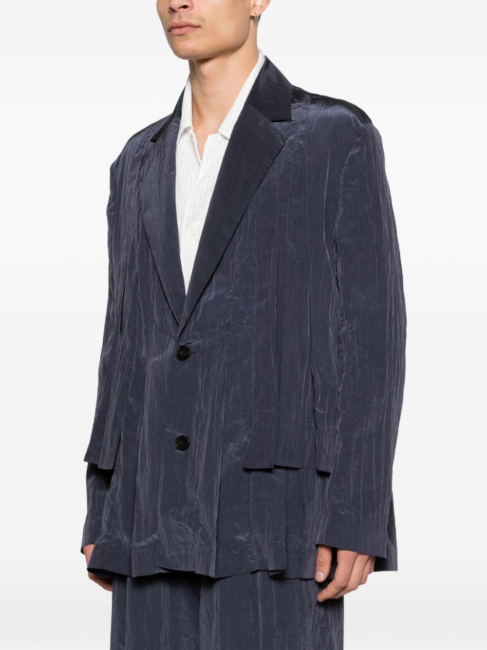Blazer monopetto in blu Feng Chen Wang - uomo 