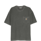 T-shirt con logo in grigio carhartt wip - uomo 