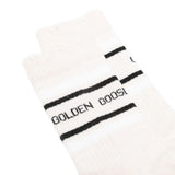 Calzini con logo a strisce in bianco Golden goose - uomo 