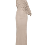 Abito monospalla drappeggiato in beige Christopher esber - donna 
