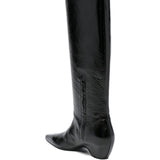 Stivali alti al ginocchio in pelle sybil 30mm in nero Khaite - donna 