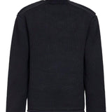 Maglione in maglia con zip sulla spalla in nero OAMC PEACEMAKER - uomo 