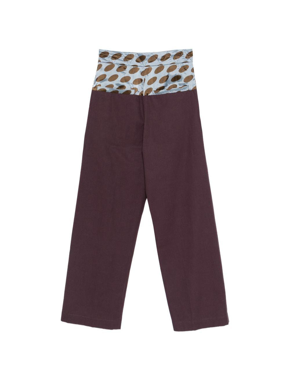 Pantaloni a gamba larga bicolore a pois Pablo in viola Dries van noten - uomo 