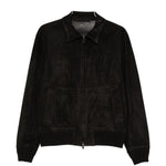 Giacca in pelle scamosciata in nero Salvatore santoro - uomo 