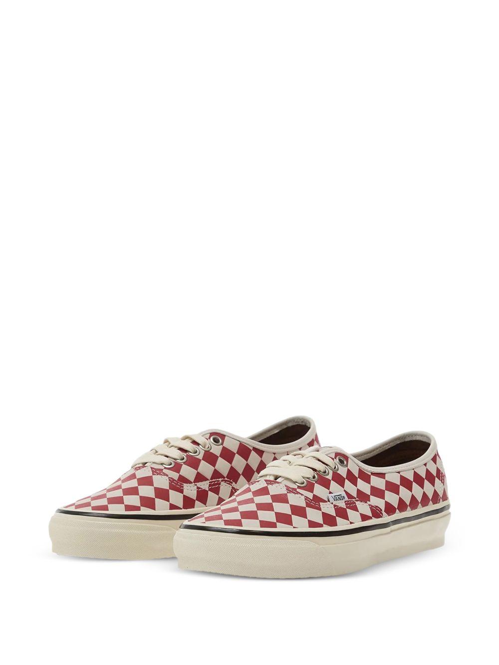Sneakers authentic 44 diamond check in bianco e rosso Vans - unisex 