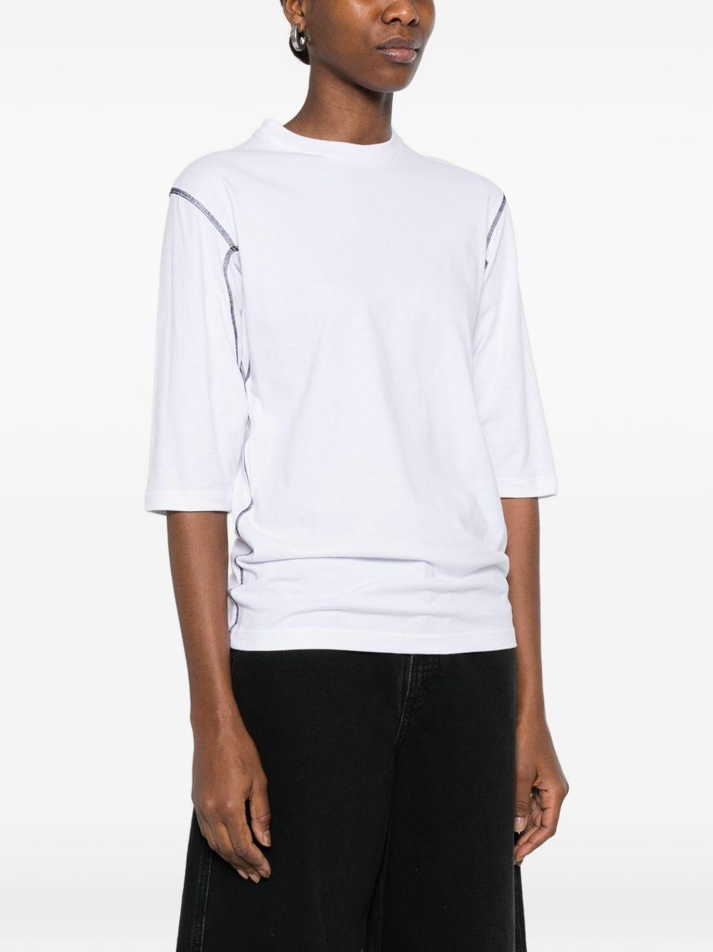 T-shirt con impunture in bianco Gr10k - donna 