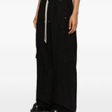 Pantaloni cargo con vita elasticizzata in nero Rick owens drkshdw - uomo 