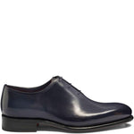 Derby Oxford stringate in pelle in blu Santoni - uomo 