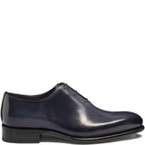 Derby Oxford stringate in pelle in blu Santoni - uomo 