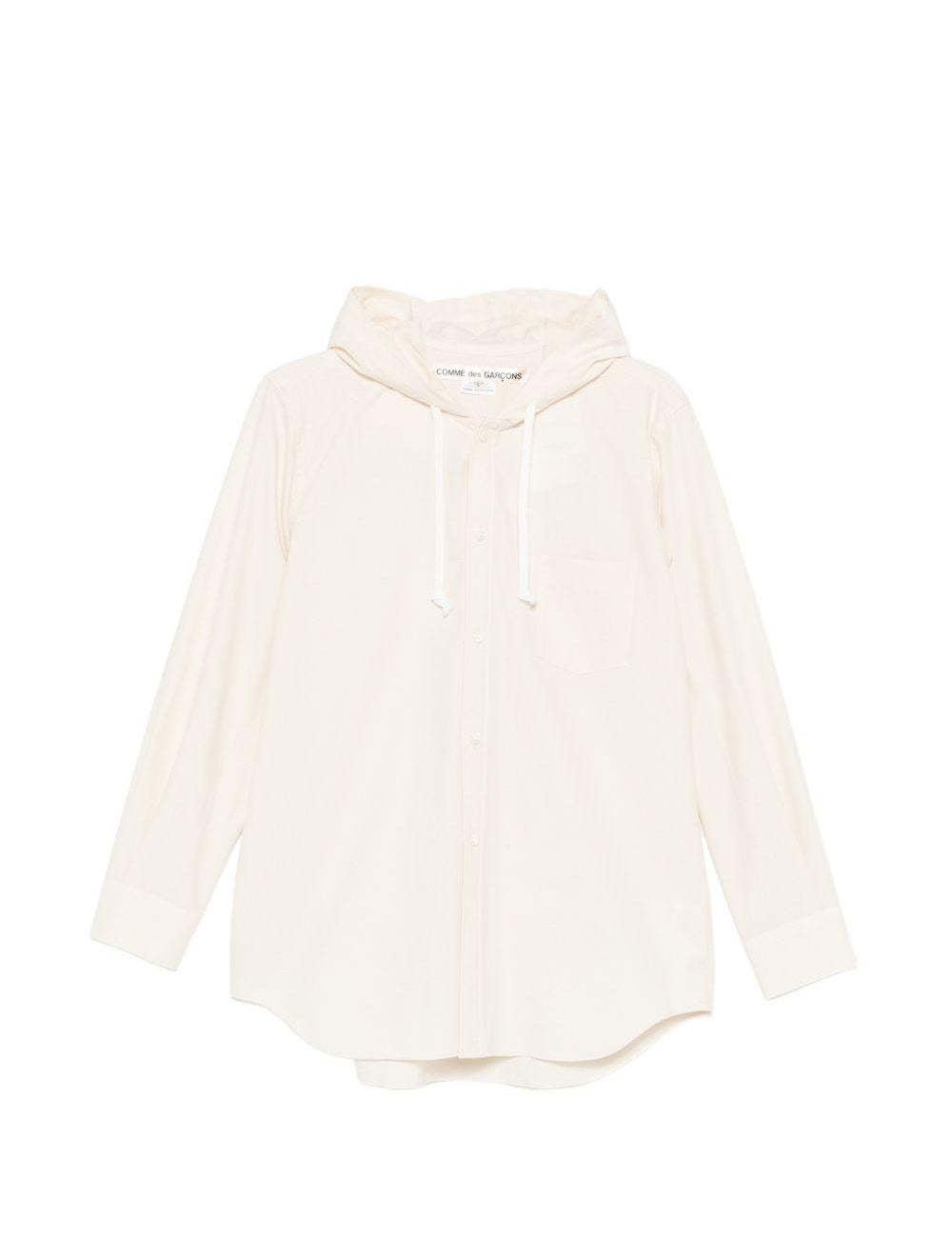 Camicia con cappuccio in avorio Comme des garcons - donna 