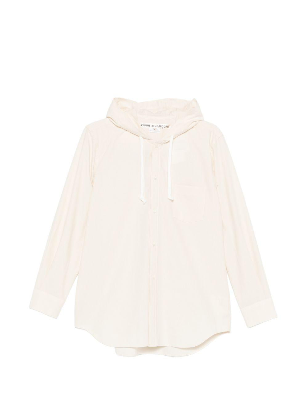 Camicia con cappuccio in avorio Comme des garcons - donna 