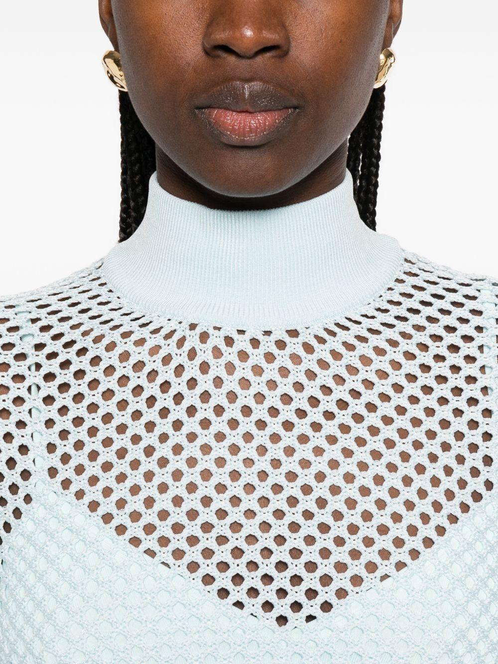 Top a collo alto e maniche lunghe in azzurro Simkhai - donna 