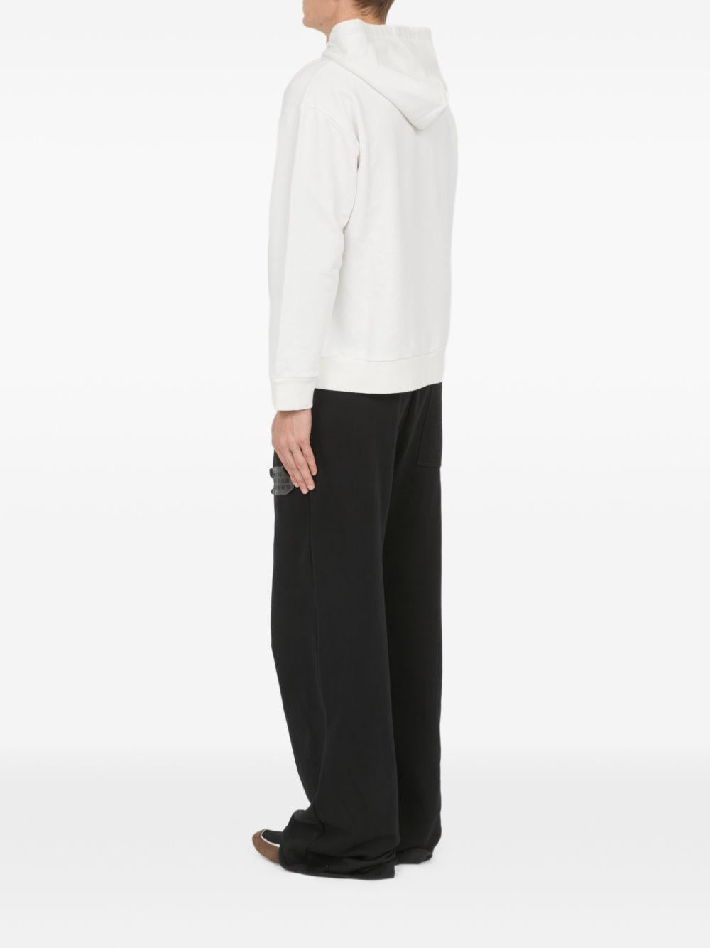 Felpa con cappuccio in bianco Mm6 maison margiela - uomo 
