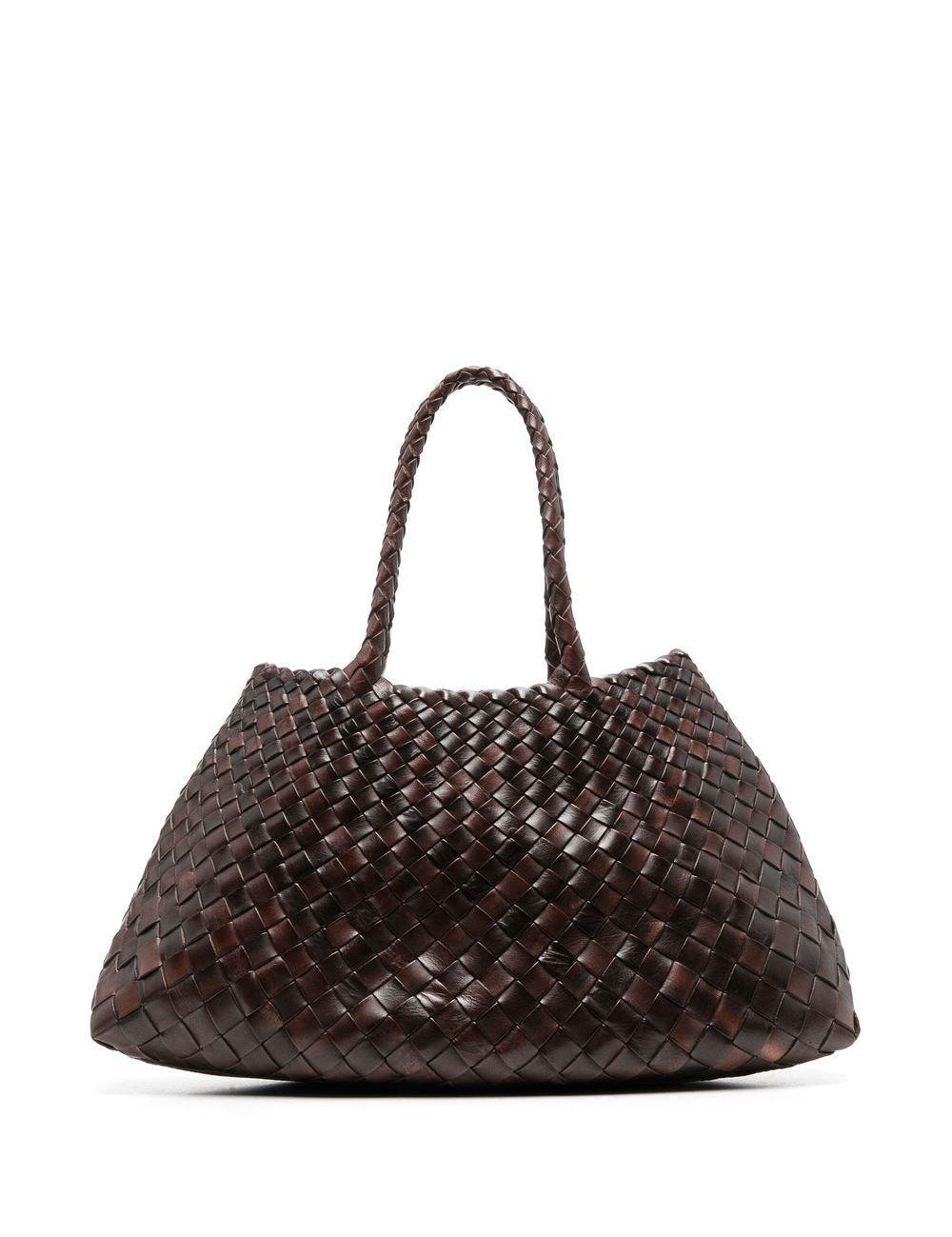 Borsa tote Santa Croce in marrone scuro Dragon Diffusion - donna 