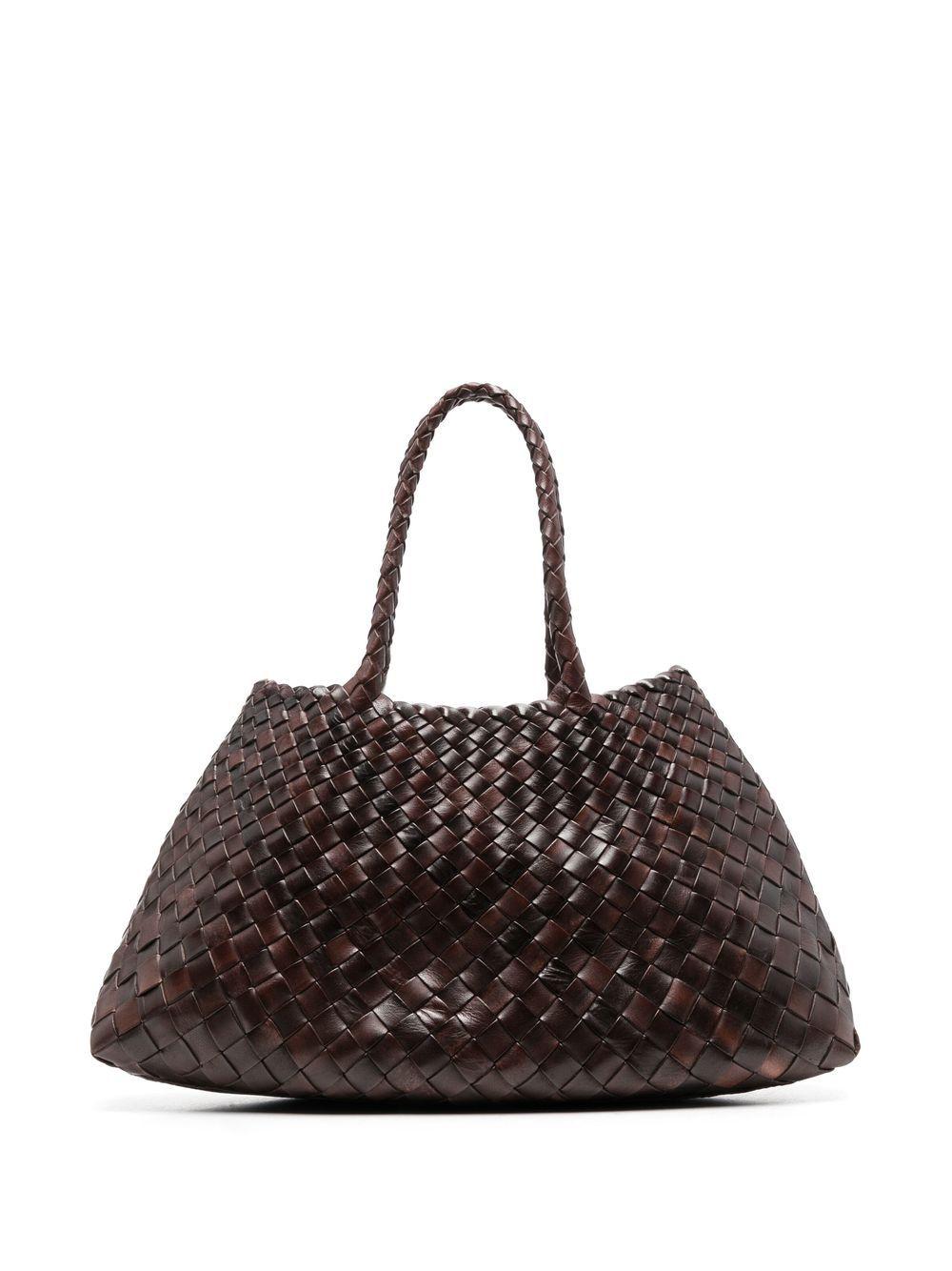 Borsa tote Santa Croce in marrone scuro Dragon Diffusion - donna 