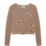 Cardigan con decorazione a fiori in marrone SHUSHU/TONG - donna 