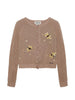 Cardigan con decorazione a fiori in marrone SHUSHU/TONG - donna