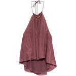 Top con arricciatura e decorazioni di perline aster in viola Zimmermann - donna 
