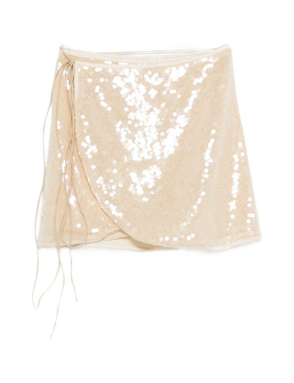 Minigonna con nodo in beige Oséree - donna 