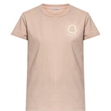 T-shirt con logo applicato in rosa Moncler - uomo 