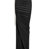 Gonna maxi regolabile in nero Rick Owens x Moncler - donna<BR/> 