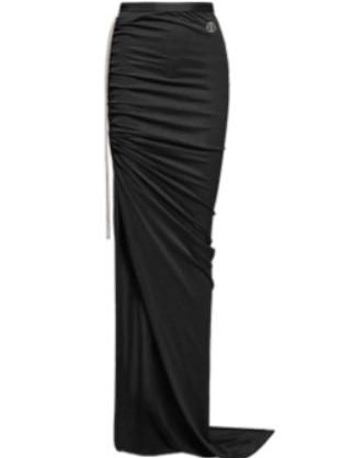 Gonna maxi regolabile in nero Rick Owens x Moncler - donna<BR/> 