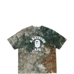T-shirt con stampa logo tie-dye multicolore 