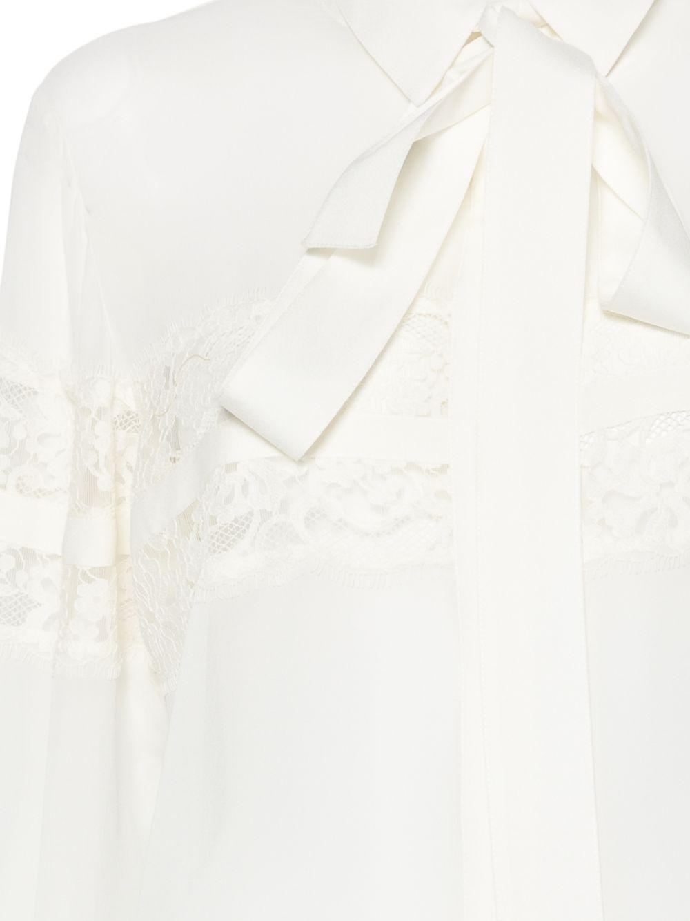 White lace bow shirt Elie Saab - donna 