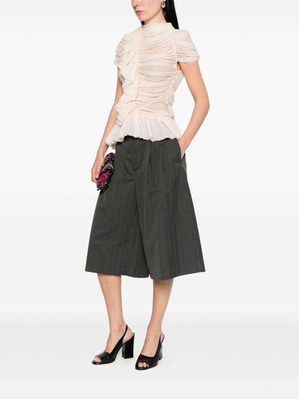 Top in seta Chuchu plissettato in rosa cipria Dries van noten - donna 