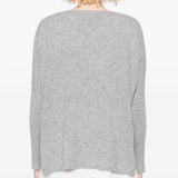 Maglione con scollo a V in grigio Gotha - donna 