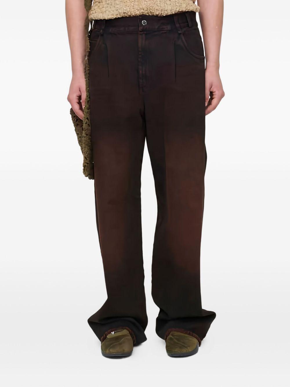 Jeans boyfriend a gamba ampia  in marrone Song for the mute - uomo 